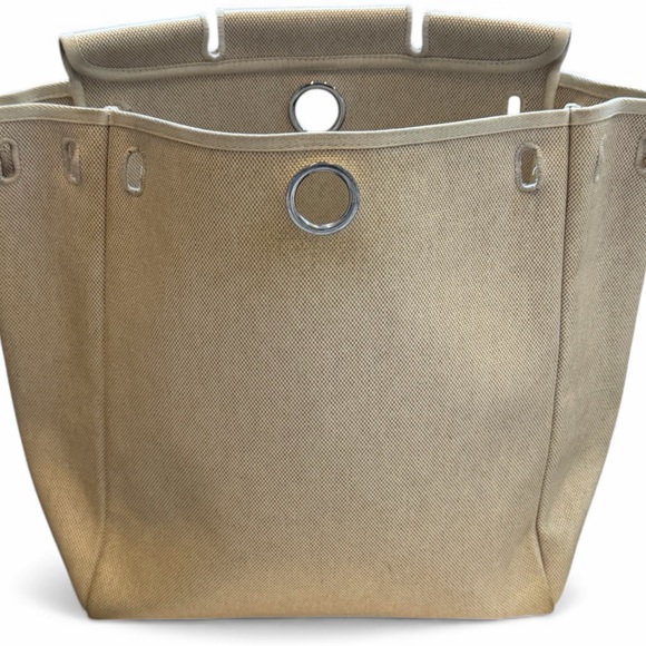 Hermes Herbag Backpack 2 Bags in 1 Beige Canvas and Leather - Picture 12 of 15